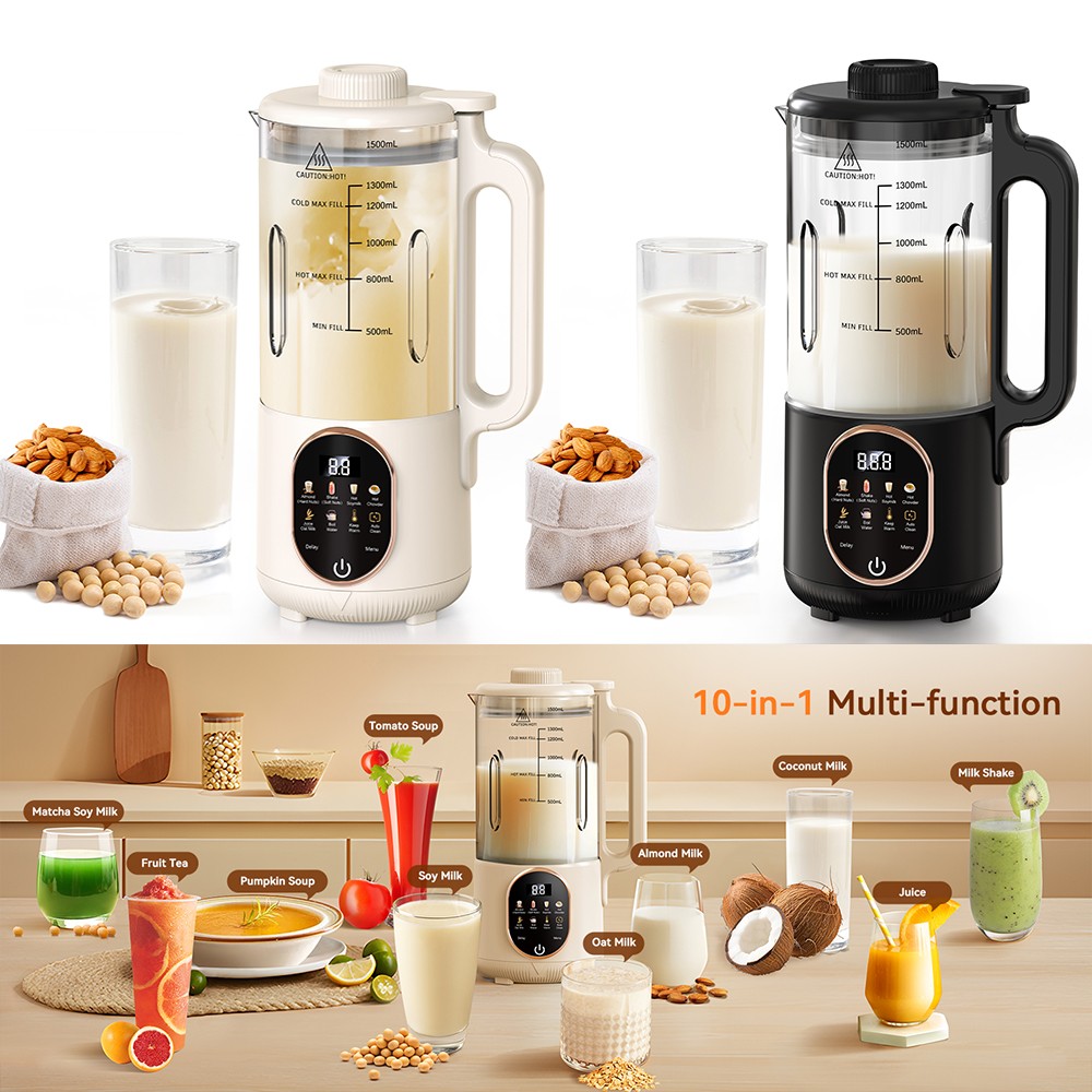 Automatic Nut Milk Maker Blender, 50oz Homemade Soy, w/ Delay Start, Keep Warm