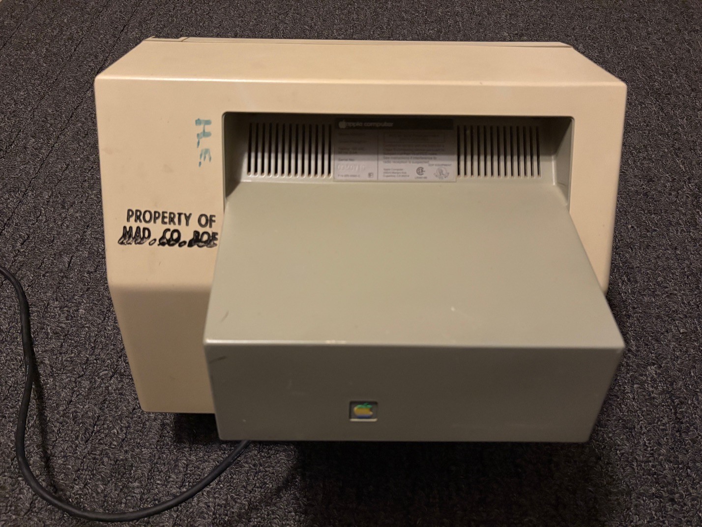 Apple II A2M2010 Green Phosphor Composite Tilt Screen Monitor Tested & Working