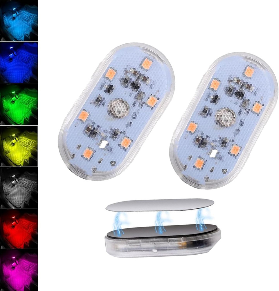LED Auto Interni, Luci Multicolore Touch a Led Ricaricabile USB