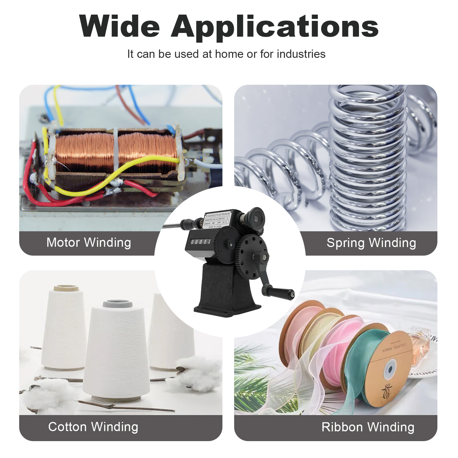 Dual Purpose Manual Coil Winder Machine Counter Wire Coil Winding Tool 0-99999