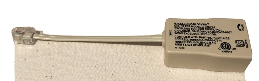 Excelsus Z-Blocker DSL Filter For Connecting DSL Modem