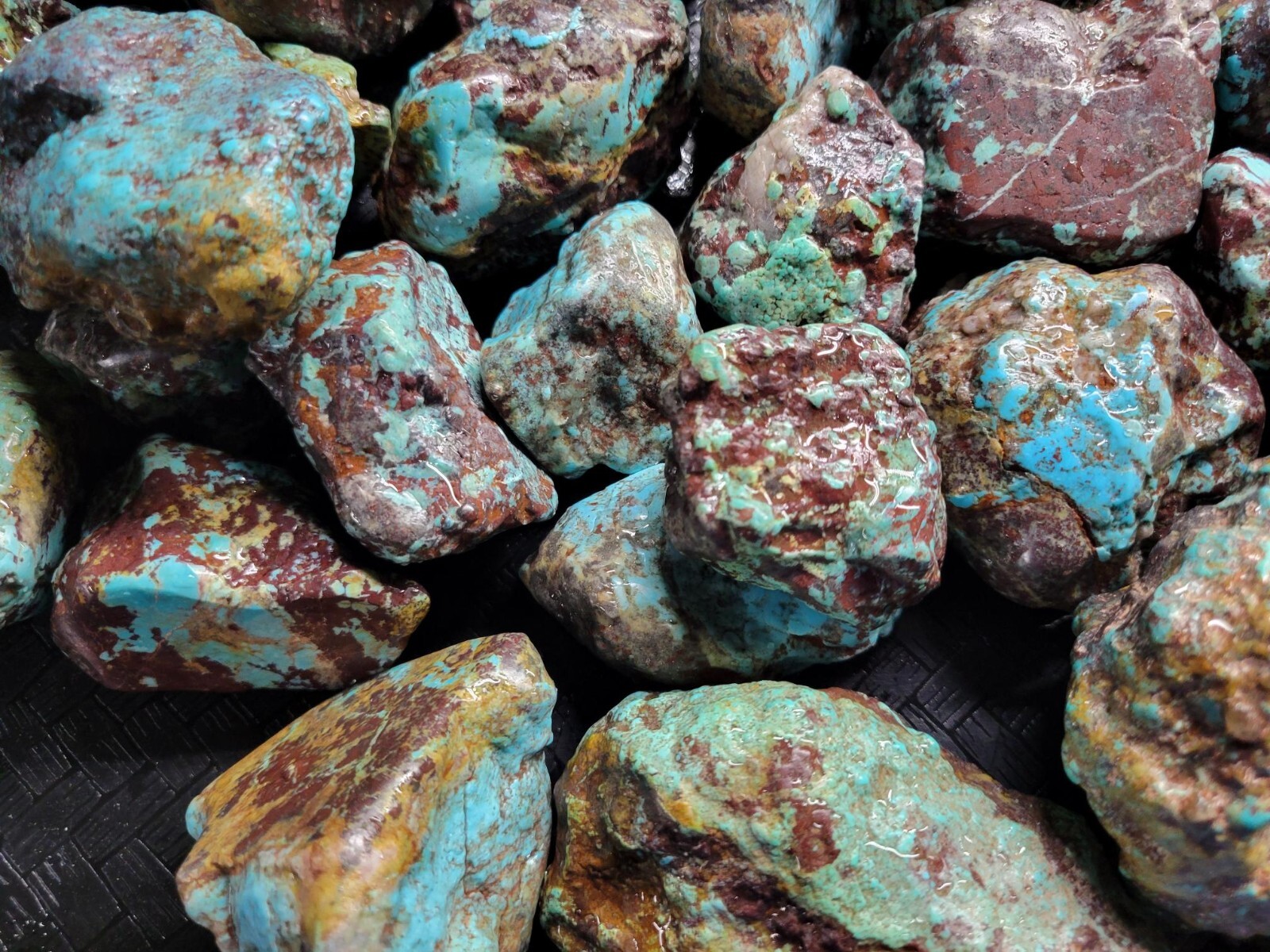 RARE Large Natural Bisbee Arizona Turquoise Rough Nuggets Half Pound