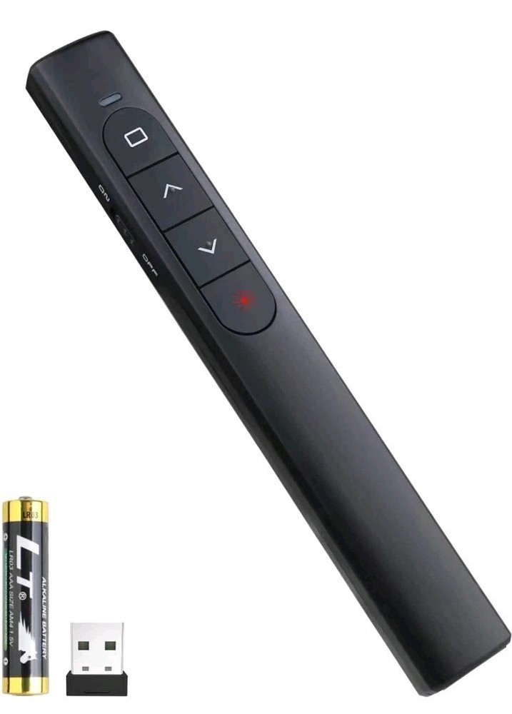 Wireless Presenter Remote, Presentation Clicker with Hyperlink & Volume
