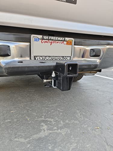 Trailer Hitch Riser for 2" Receivers, 4" Rise or Drop Solid‑Steel Shank with