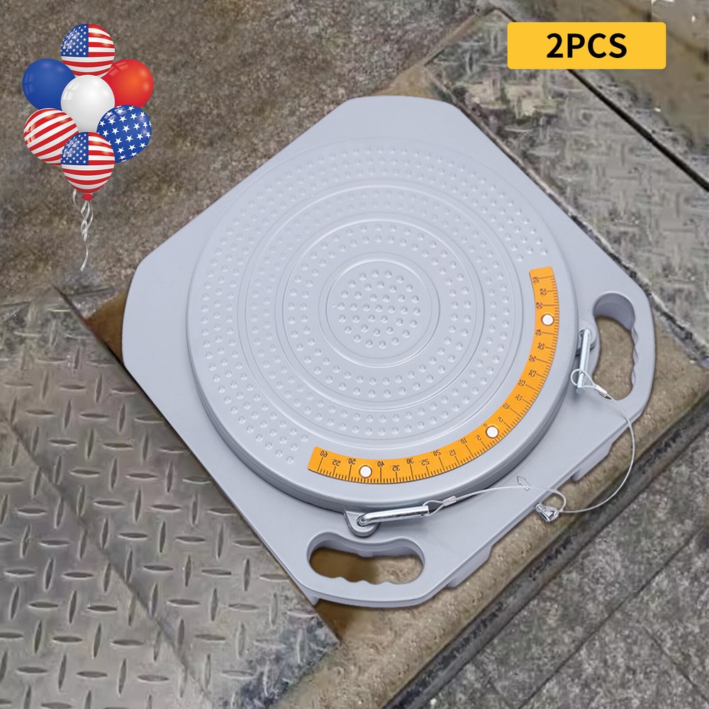 2*Wheel Turntable 360° Rotation Plates Car Front End Wheel Alignment System