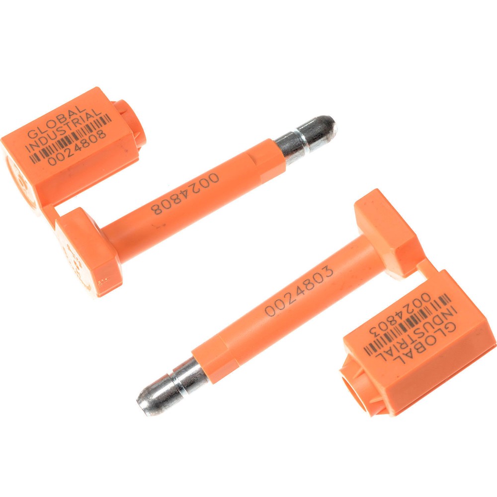 Global Industrial High Security Bolt Seal Orange 50/Pack