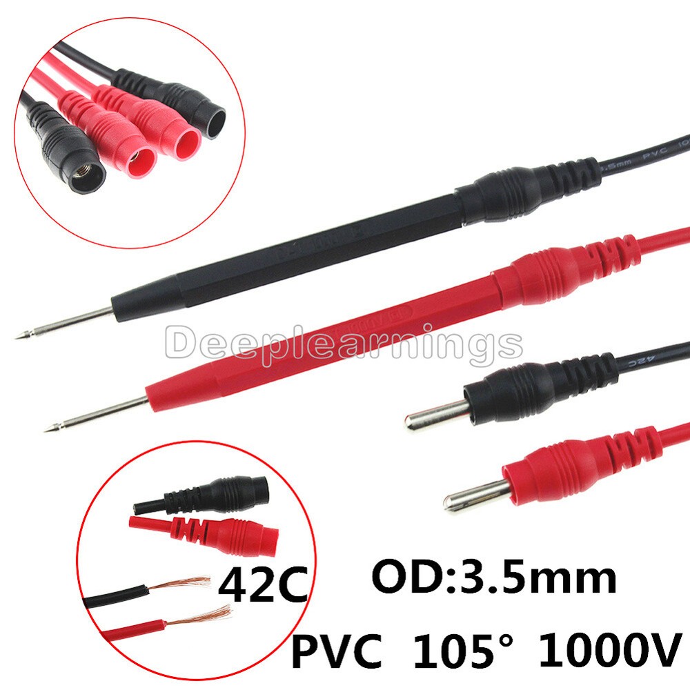 1set Multifunction Digital Multimeter Probe Test Lead Cable Alligator Clip