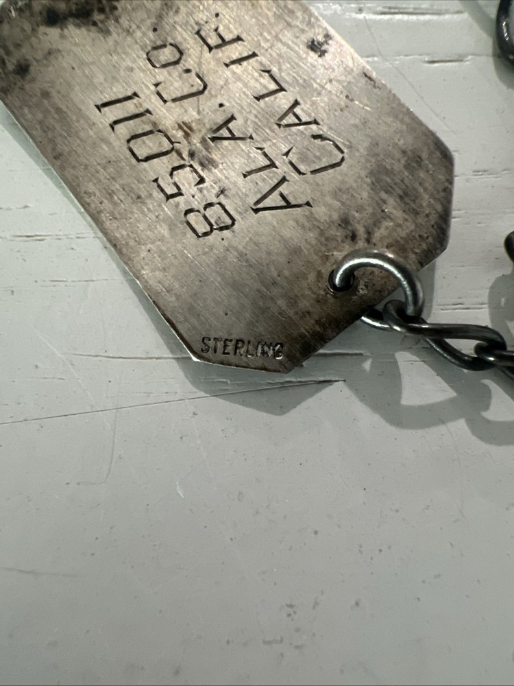 WW2 US Army Air Force Military Name ID Identification Bracelet Sterling Silver