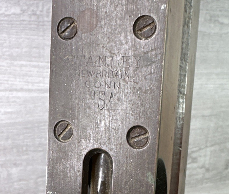 Vintage Stanley New Britain USA No.13 Cherry Wood Level 3 Bubble Brass 30"