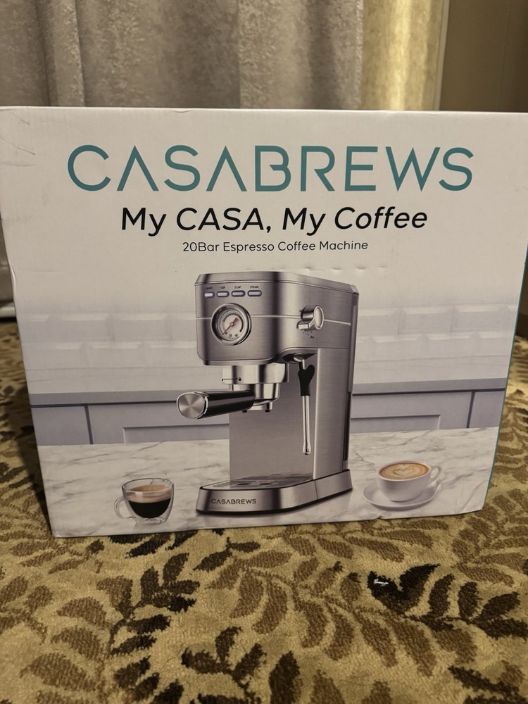 Casabrews Silver 20-Bar Espresso Machine New