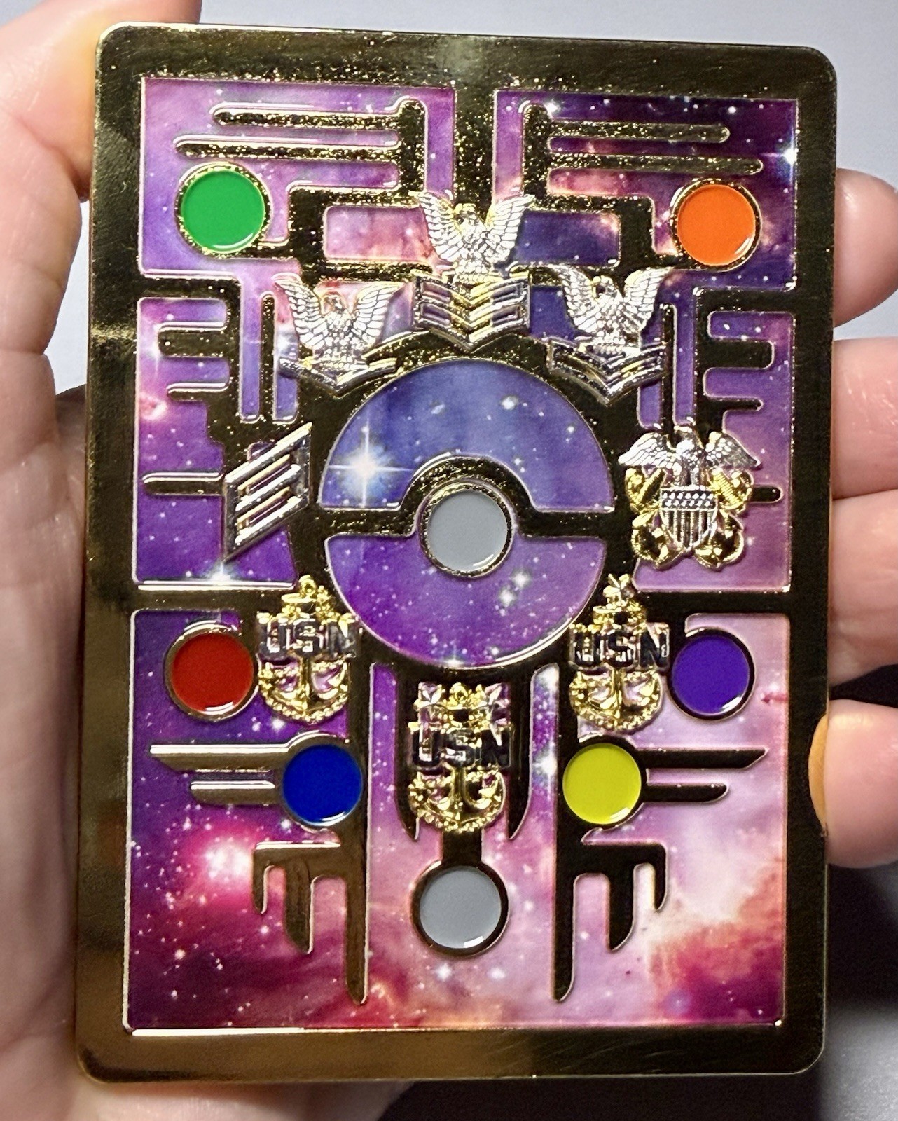 💥Ancient Mew Pokemon Card Navy Military USN Challenge Coin