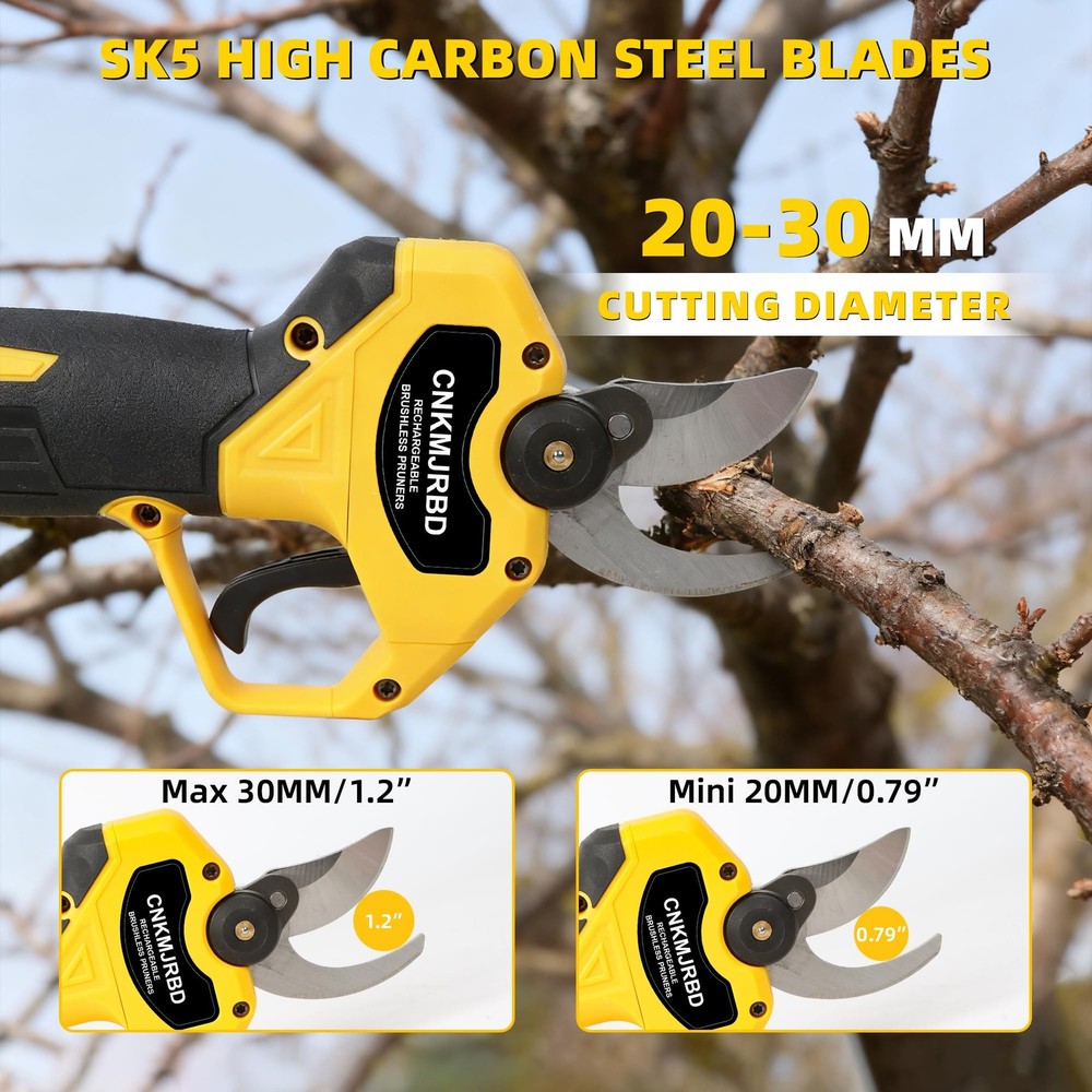 Pruning Shears Compatible with Dewalt 20V Battery, Brushless Cordless Pruning...