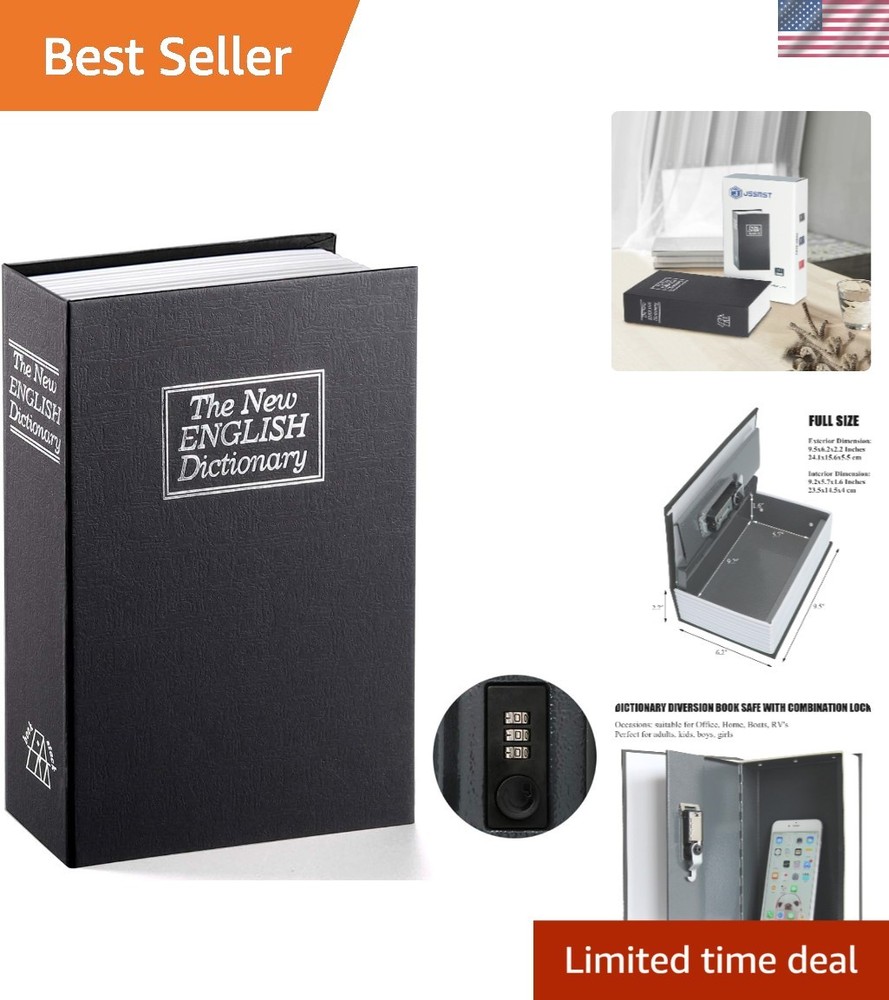 Dictionary Diversion Book Safe with Combination Lock – Secure & Stylish Design