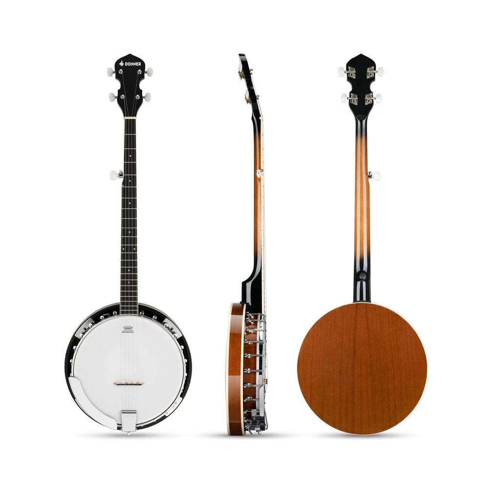Donner DBJ-200 5 String Banjolele Guitar Kit Brown
