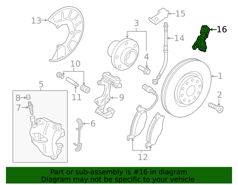 Genuine Audi ABS Sensor WHT-003-856-D