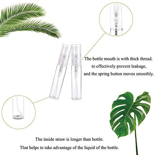 40Pcs Portable Refillable Glass Makeup Clear Empty Sprayer Bottles 10ml