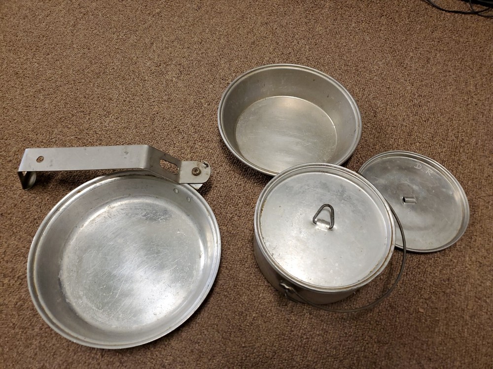 camping dishes pots, plates, stacking or nesting
