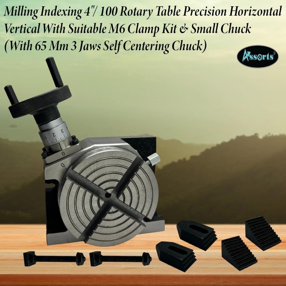 Milling Indexing 4"/ 100 Rotary Table Precision Horizontal Vertical