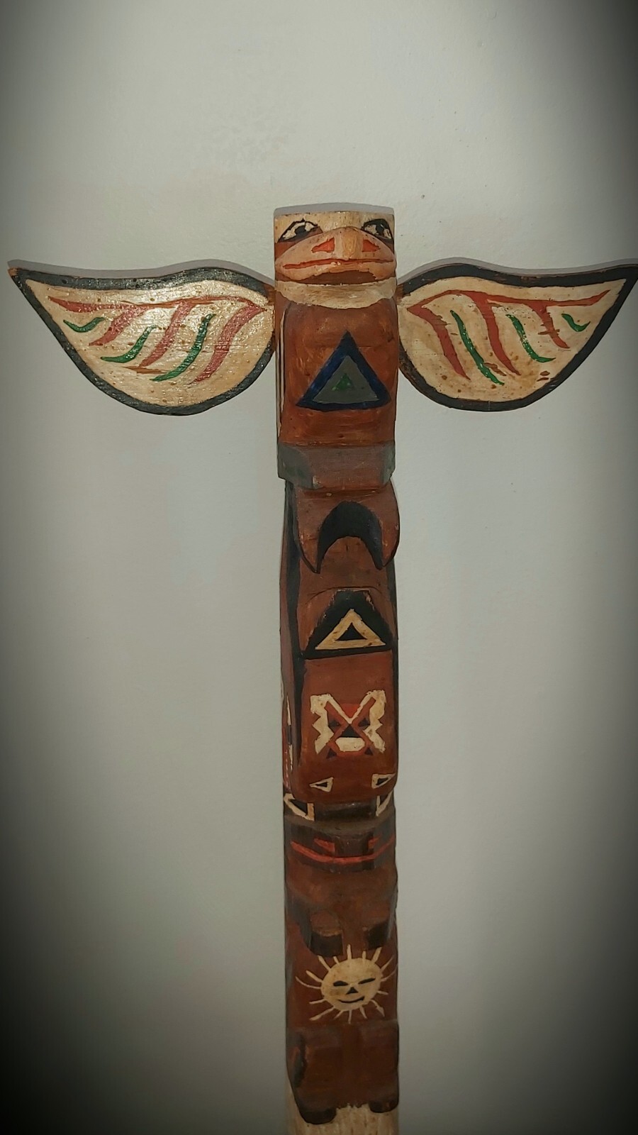 Northwest Coast; 2 Polychromed Model Totem Poles (early 20th c).