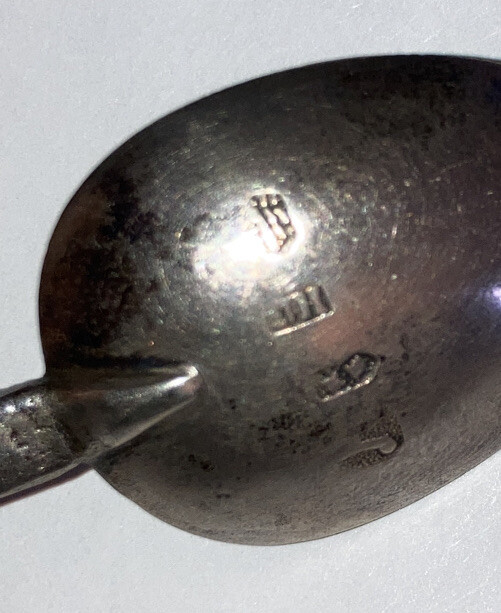 Antique Continental 13 Stork Figural silver Spoon