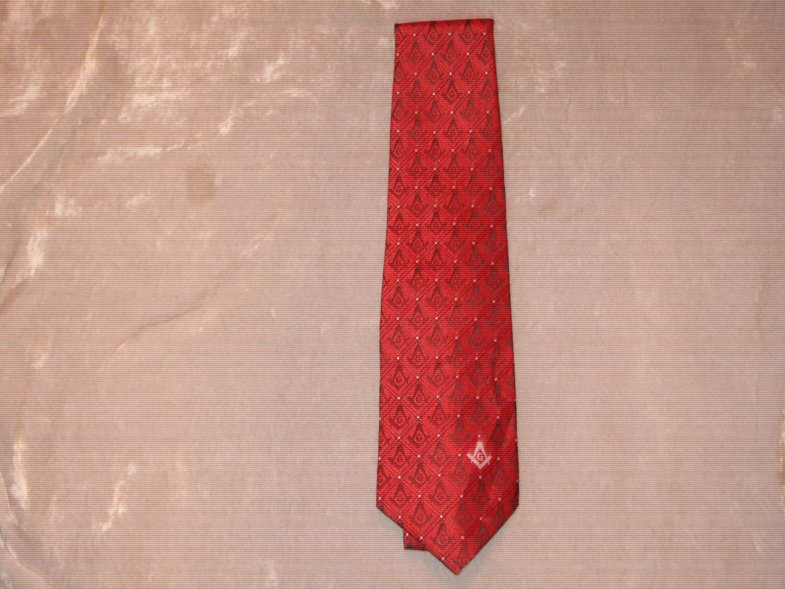 Square Compass Masonic Necktie Diamond Fraternity Freemason Blue Lodge NEW!