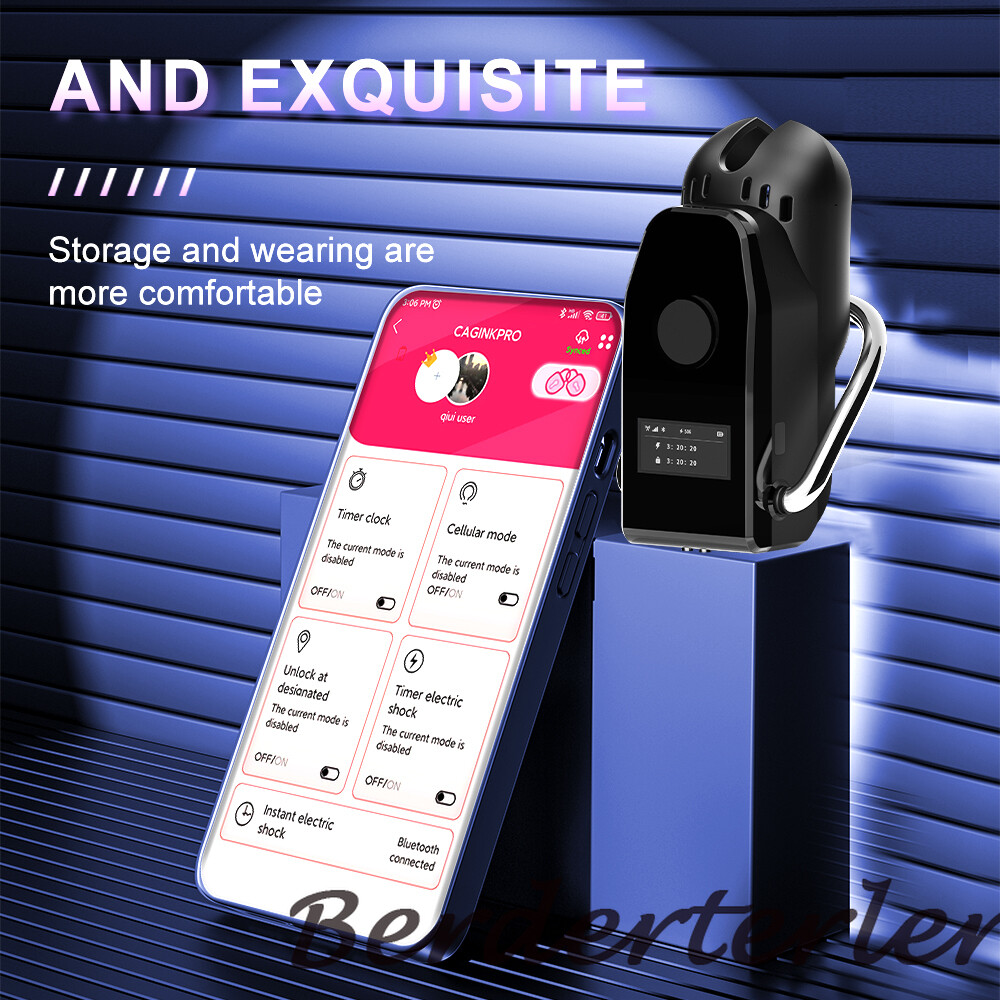 New QIUI Upgraded Cellmate 3 Cage APP Remote Control Shock Cage Chastity Belt