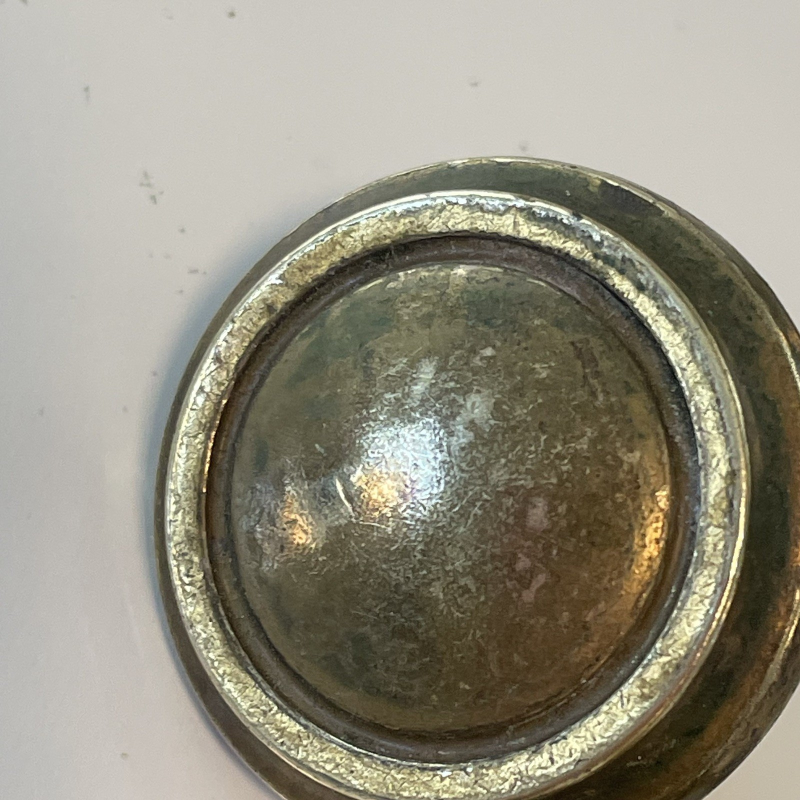 6 Vintage Brass Bullseye Knobs (screws Included) Drawer Cabinet Hardware