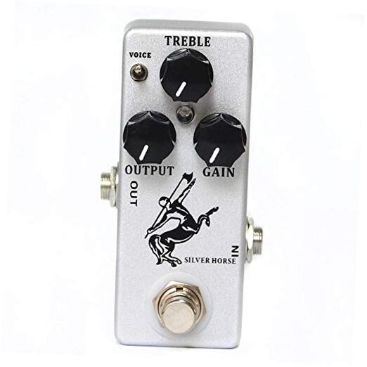 Overdrive Function Guitar Effect Pedal with True Bypass for Silver Horse
