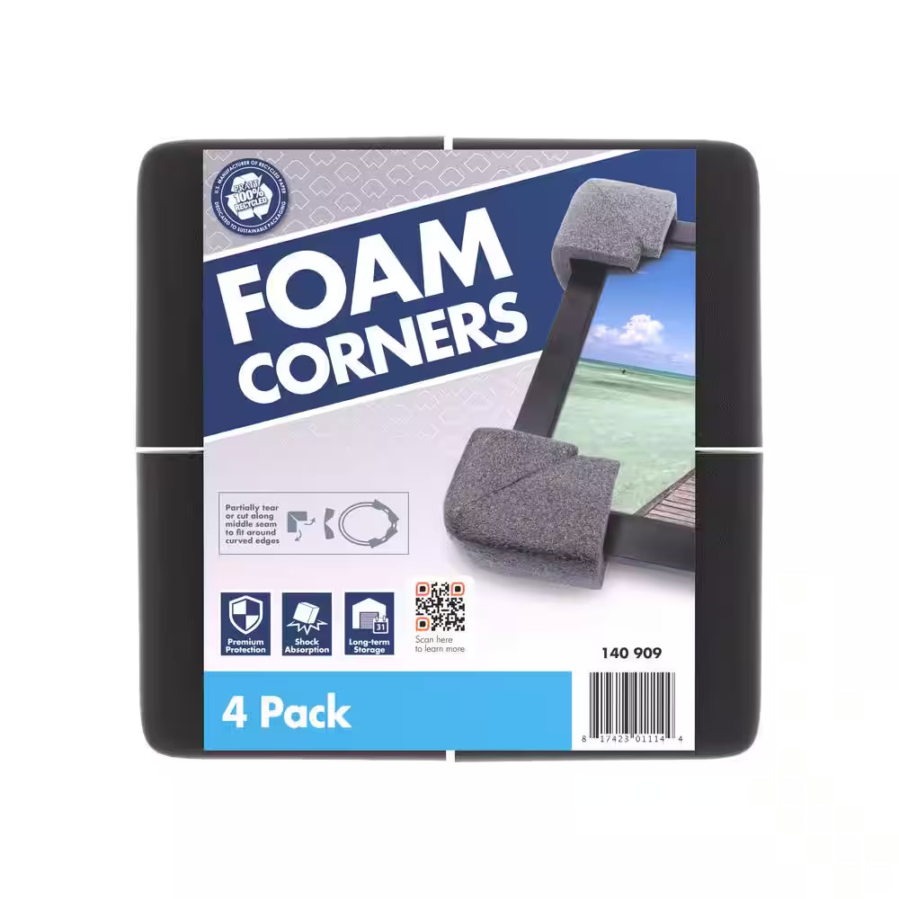 .33 Ft. L X 4 In. W Foam Corners (16-Pack)