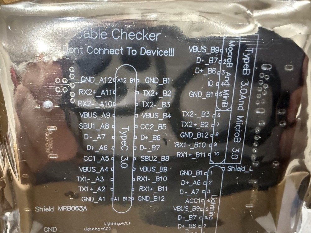 USB Cable Tester Board USB Cable Checker USB Cable Checker no plastic cover
