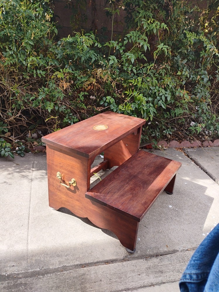 The Bartler Collection Ltd Step Stool with Shell Inlay