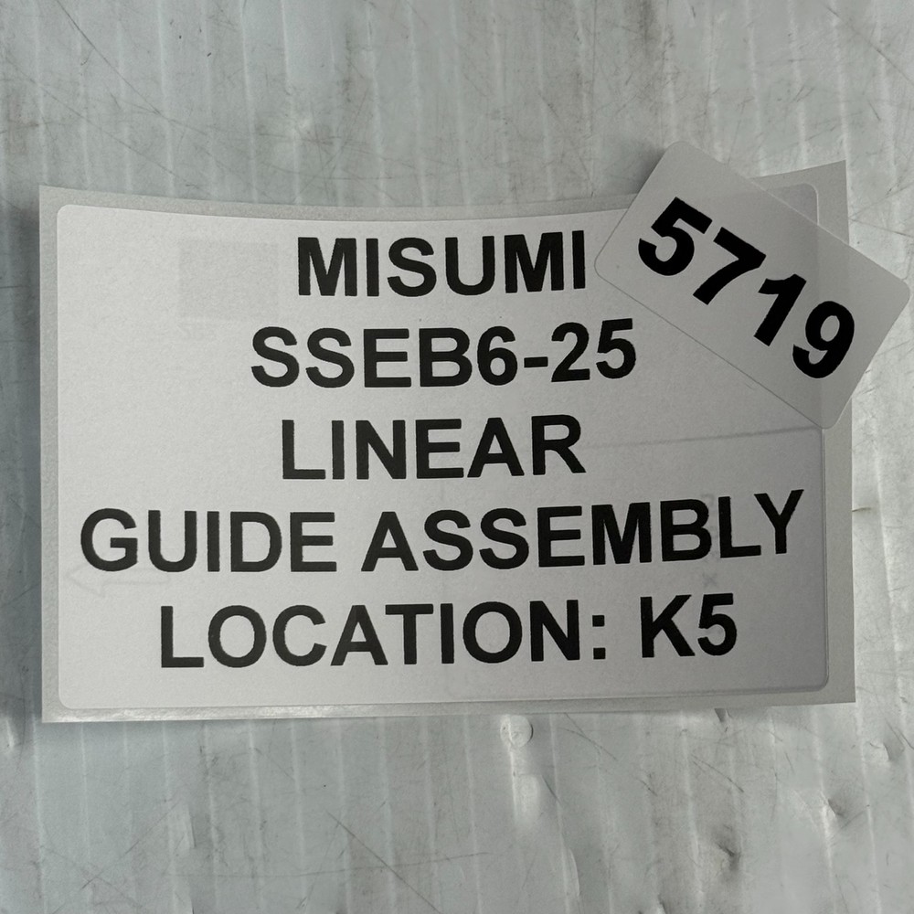 MISUMI SSEB6-25 Linear Guide Assembly Rail