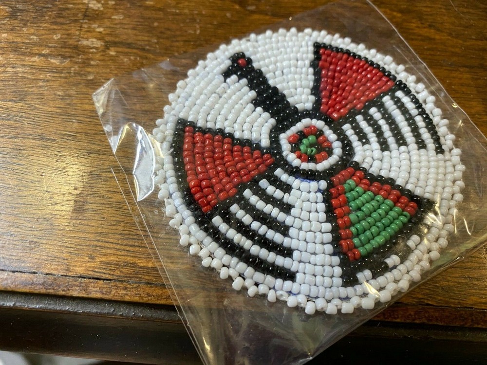 3 Inch Beaded Rosette Bead Bead Work Craft Non Native Sew On