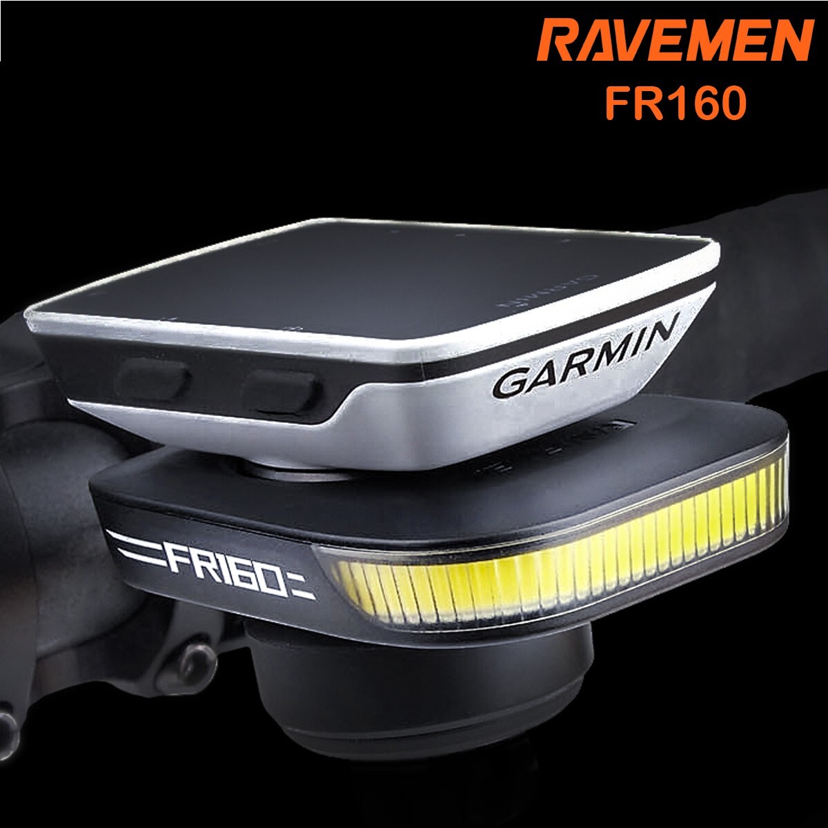 RAVEMEN FR160 OUT-FRONT BIKE HEAD LIGHT FOR GARMIN BICYCLE EYE-CATCHING FLASHING