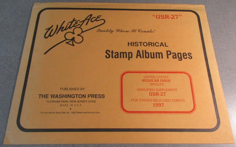 WHITEACE USR-27 HISTORICAL STAMP ALBUM PAGES STAMPS RELEASED 1997 W/FREE SHP.