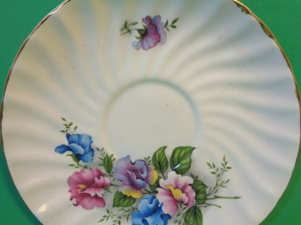 Regency Floral Pattern Cup & Saucer, England (Used/EUC)