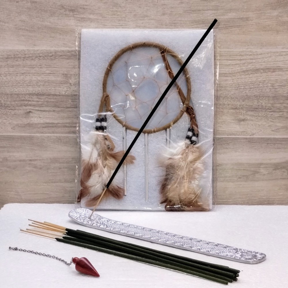 Divination Kit. Dreamcatcher, Pendulum, Incense And Burner