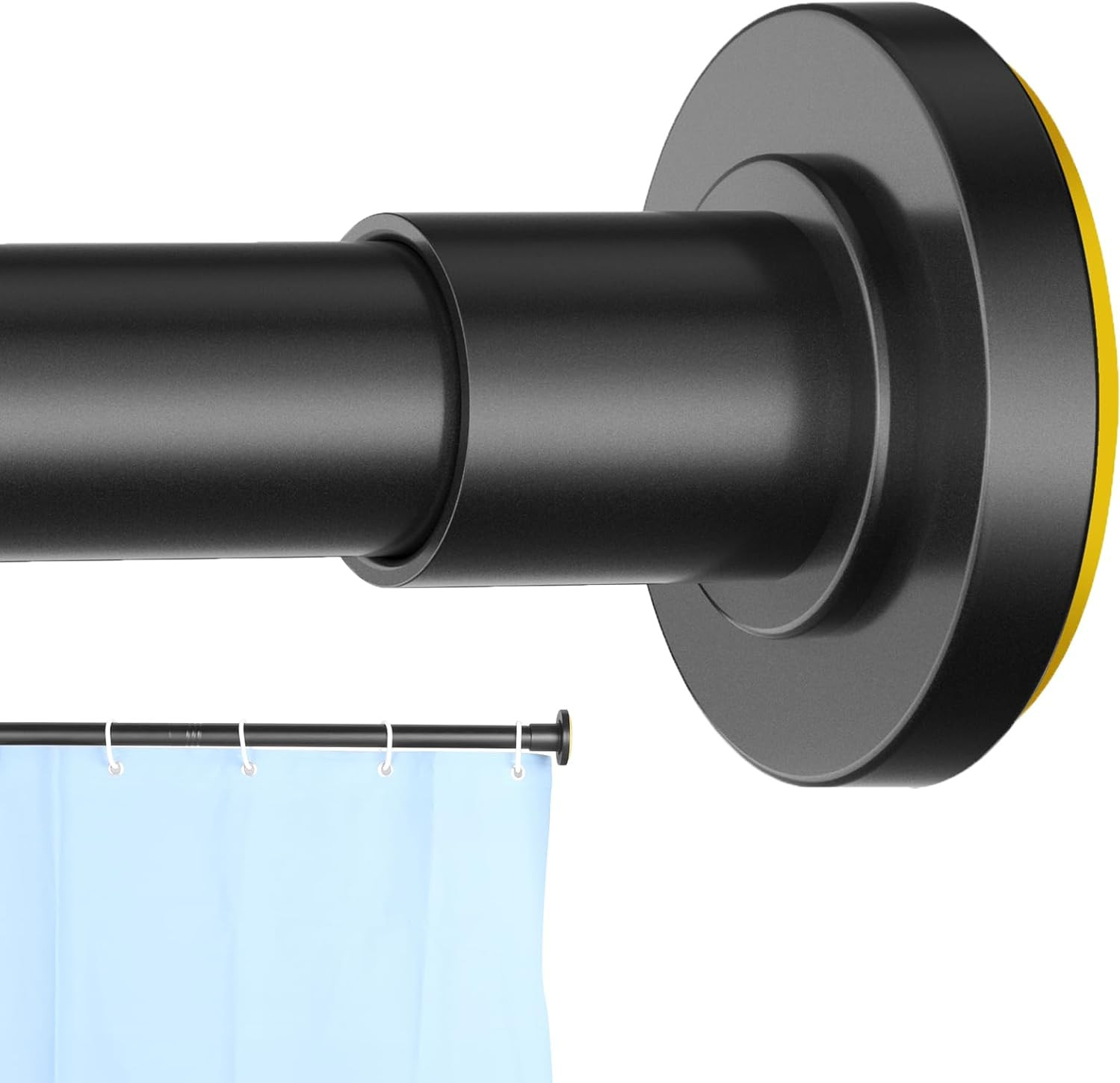 31-80 Inch Tension Shower Curtain Rod Stainless Steel Adjustable Black