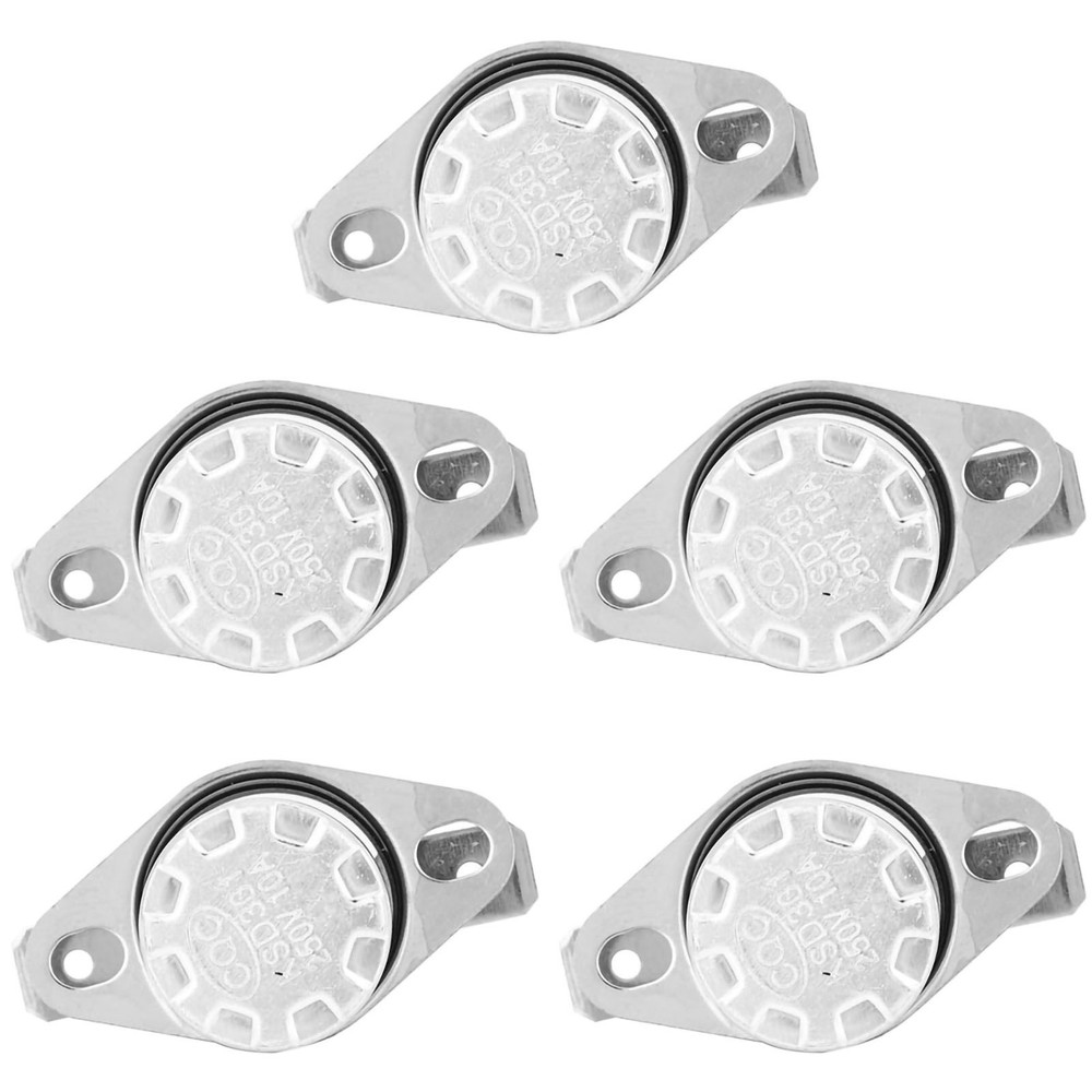 5 Pcs KSD301 Switch Temperature Control Thermostat Thermal Switch 250V10A