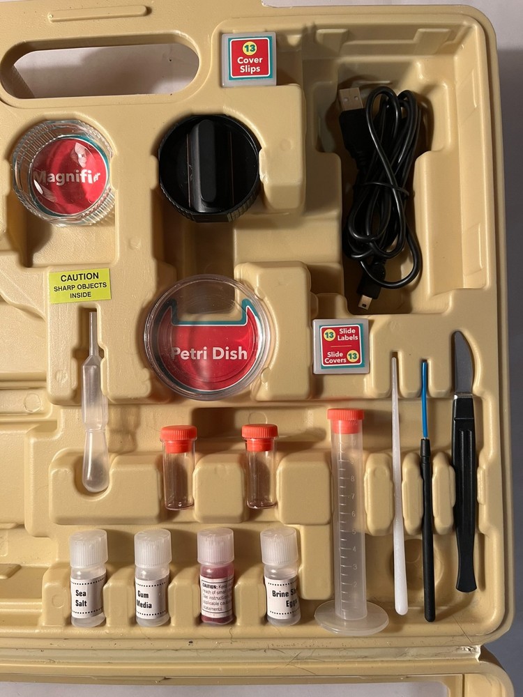 Amscope Microscope Camera Premium Kit IQ Crew Early Learner Series 85+ pieces