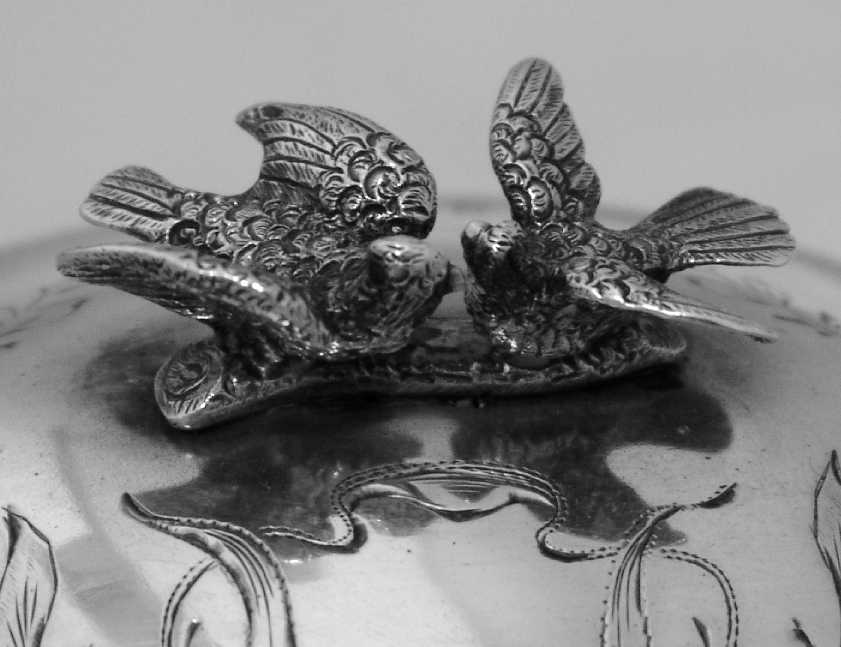 Austrian Bird Sugar Box 1890 800 Silver