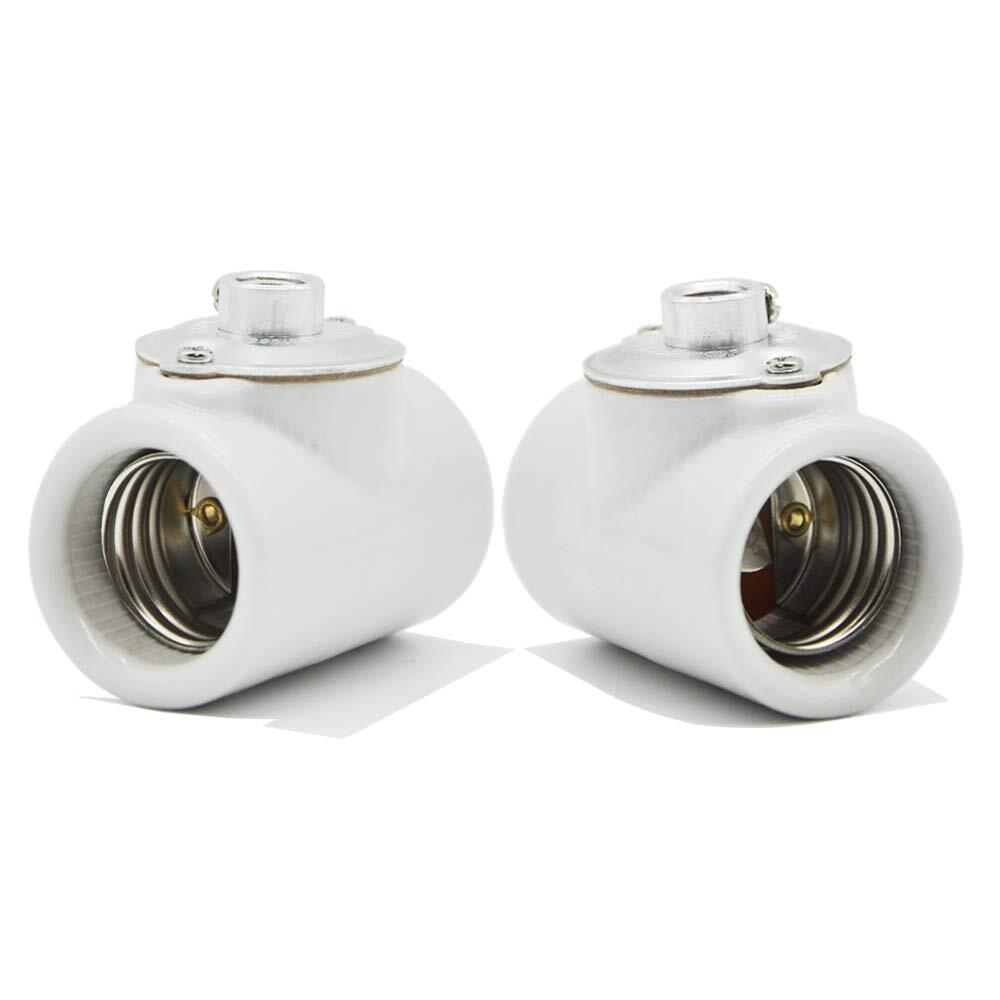 Dual Bulb Socket Medium Base E26 Double Light Fixture Socketscrew Fixing Porcela