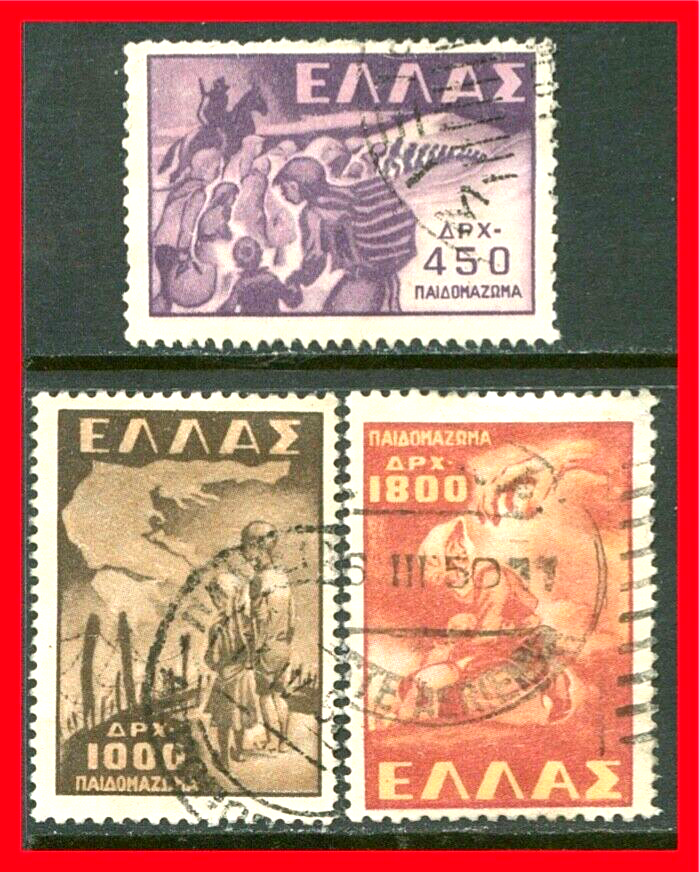 Greece Postage Stamp Scott 417-419, Used Complete Set!! Gr451b