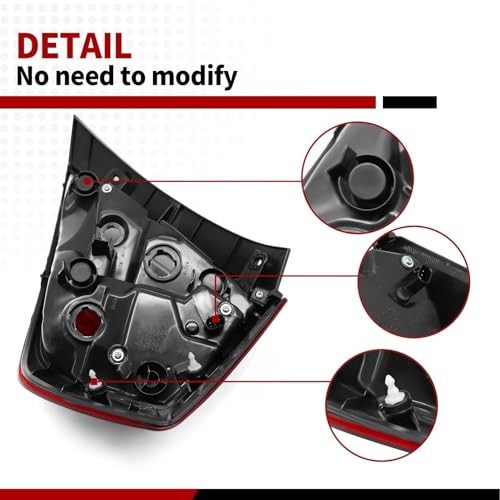 Outer Tail Light Halogen Left Side Compatible with Civic Sedan 2016-2020 w/o