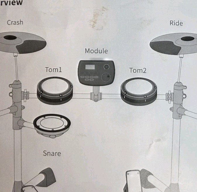 Fesley Part Holds Tom#1 / Module / Tom#2 for Drum Set FED150W For Replacement