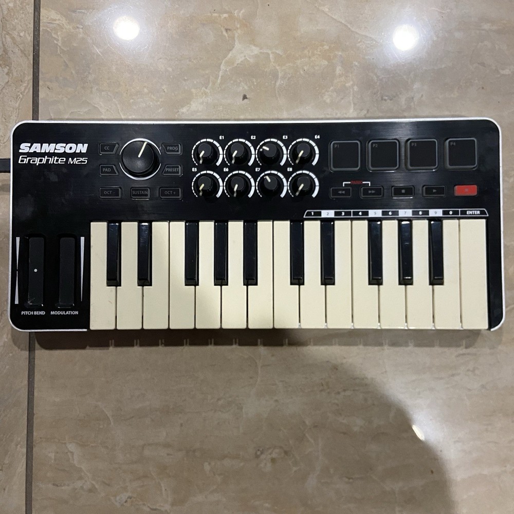 Samson Graphite M25 USB MIDI Controller 25-Key Keyboard Tested
