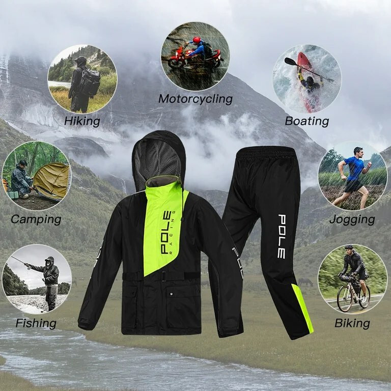 Pole Racing Rain Gear Set - Yellow
