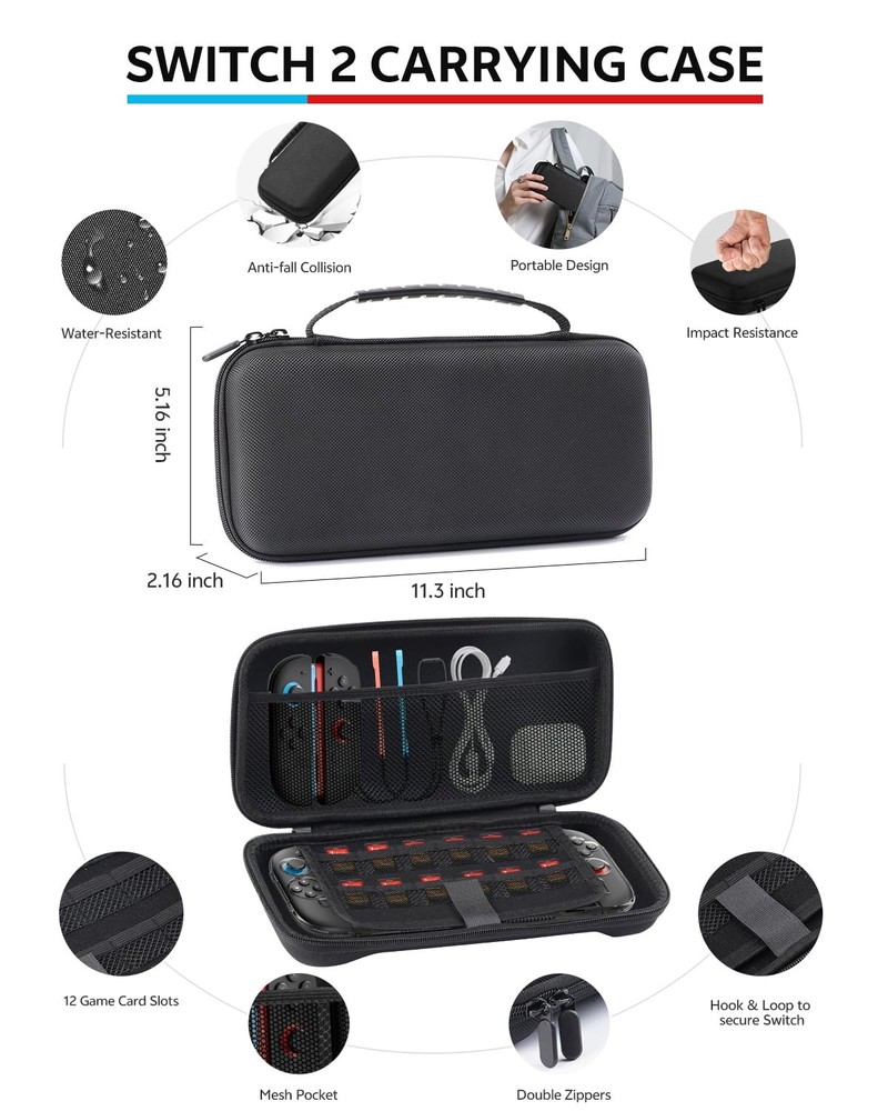 Nintendo Switch 2 Accessories Bundle for Nintendo, 16 in 1 Game Kit