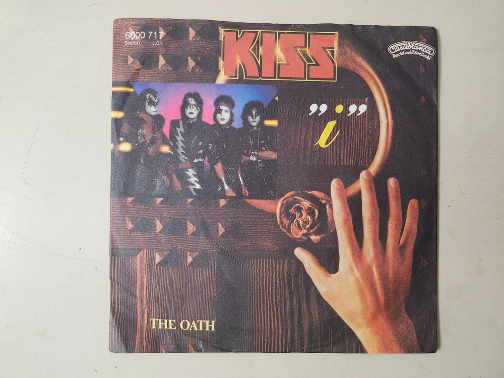 KISS RARE Vintage German 1981 "I" / The Oath Picture Sleeve 45 Vinyl 6000 717
