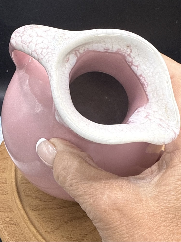Pink Drip Glaze Ceramic Pitcher